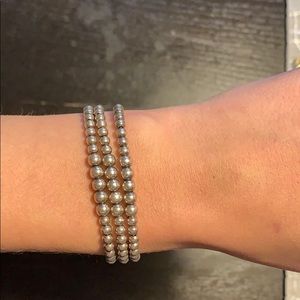 Sterling Silver beaded bracelet